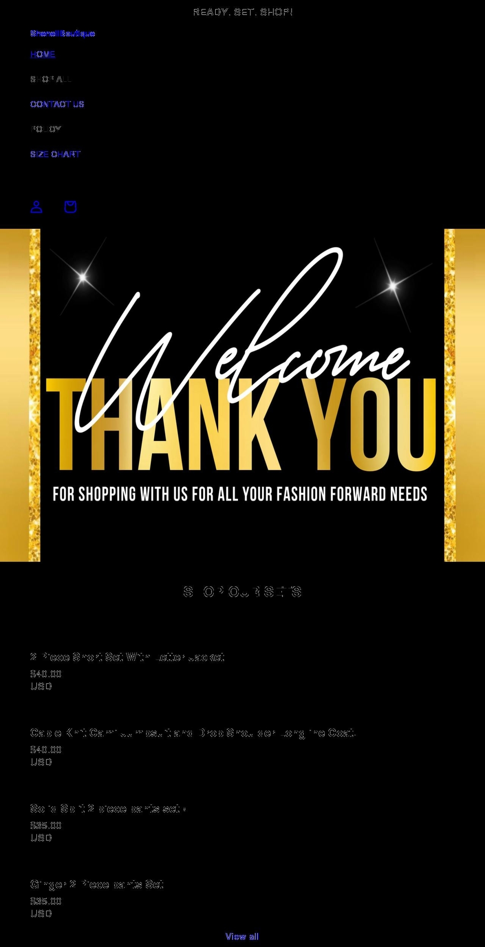 shenellboutique.com shopify website screenshot