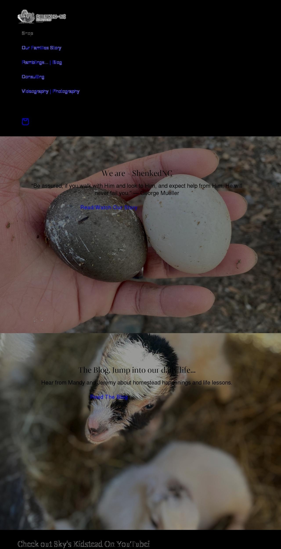 shenkednchomestead.com shopify website screenshot