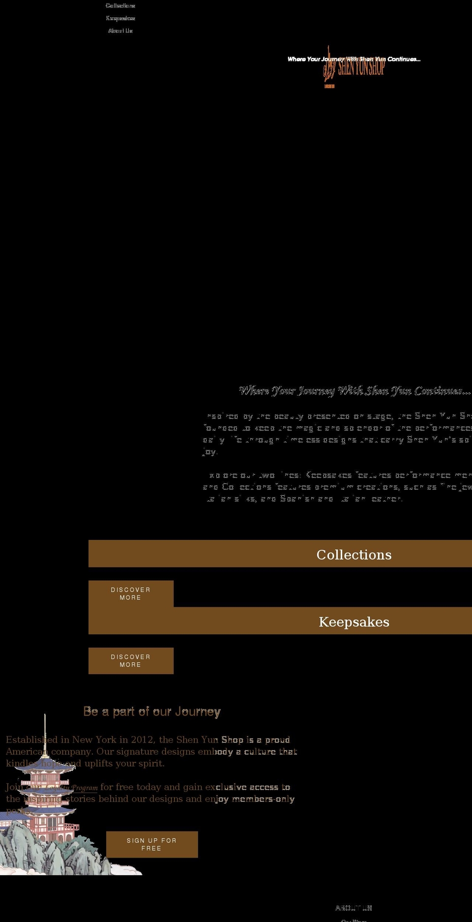 shenyunshop.com shopify website screenshot