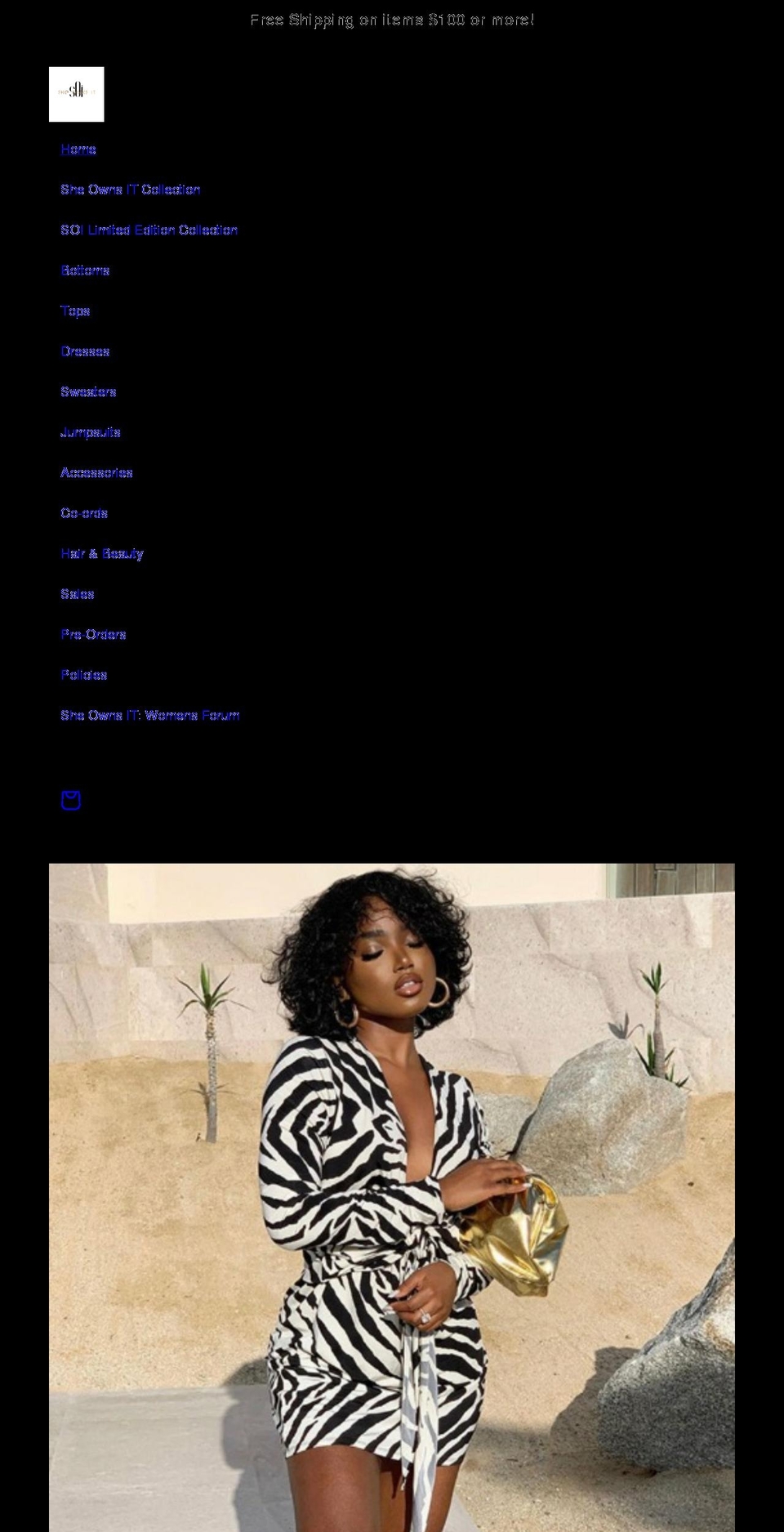 sheownsitllc.com shopify website screenshot