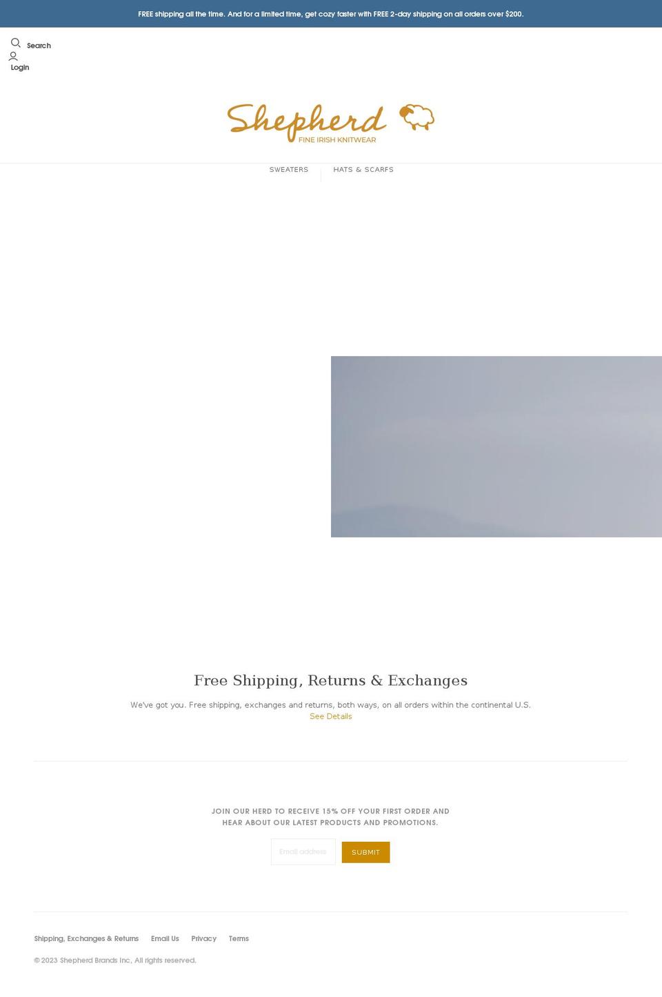 shepherd.clothing shopify website screenshot