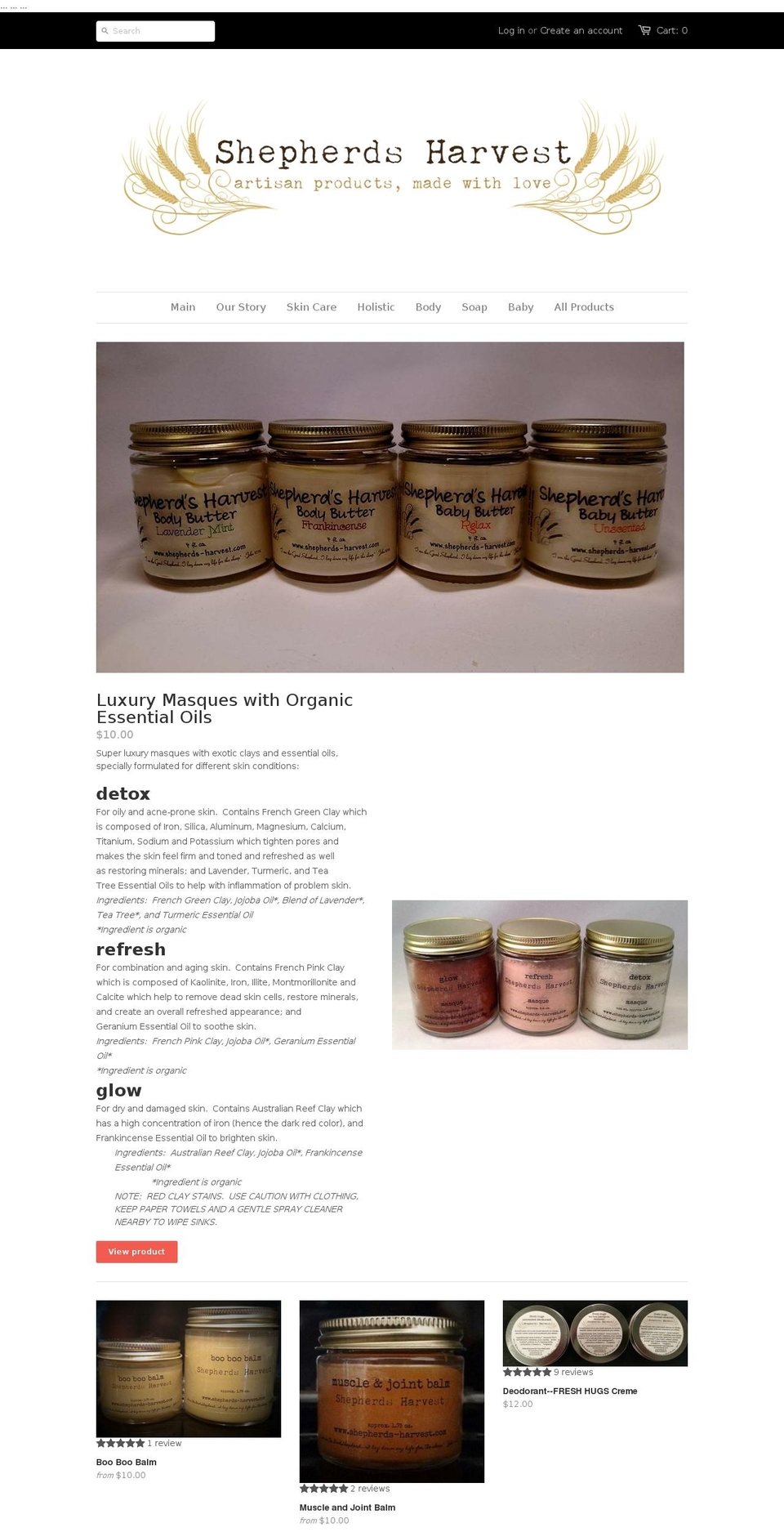 shepherds-harvest.com shopify website screenshot