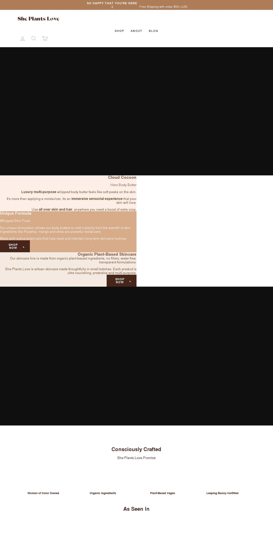sheplantslove.com — Shopify storefront screenshot