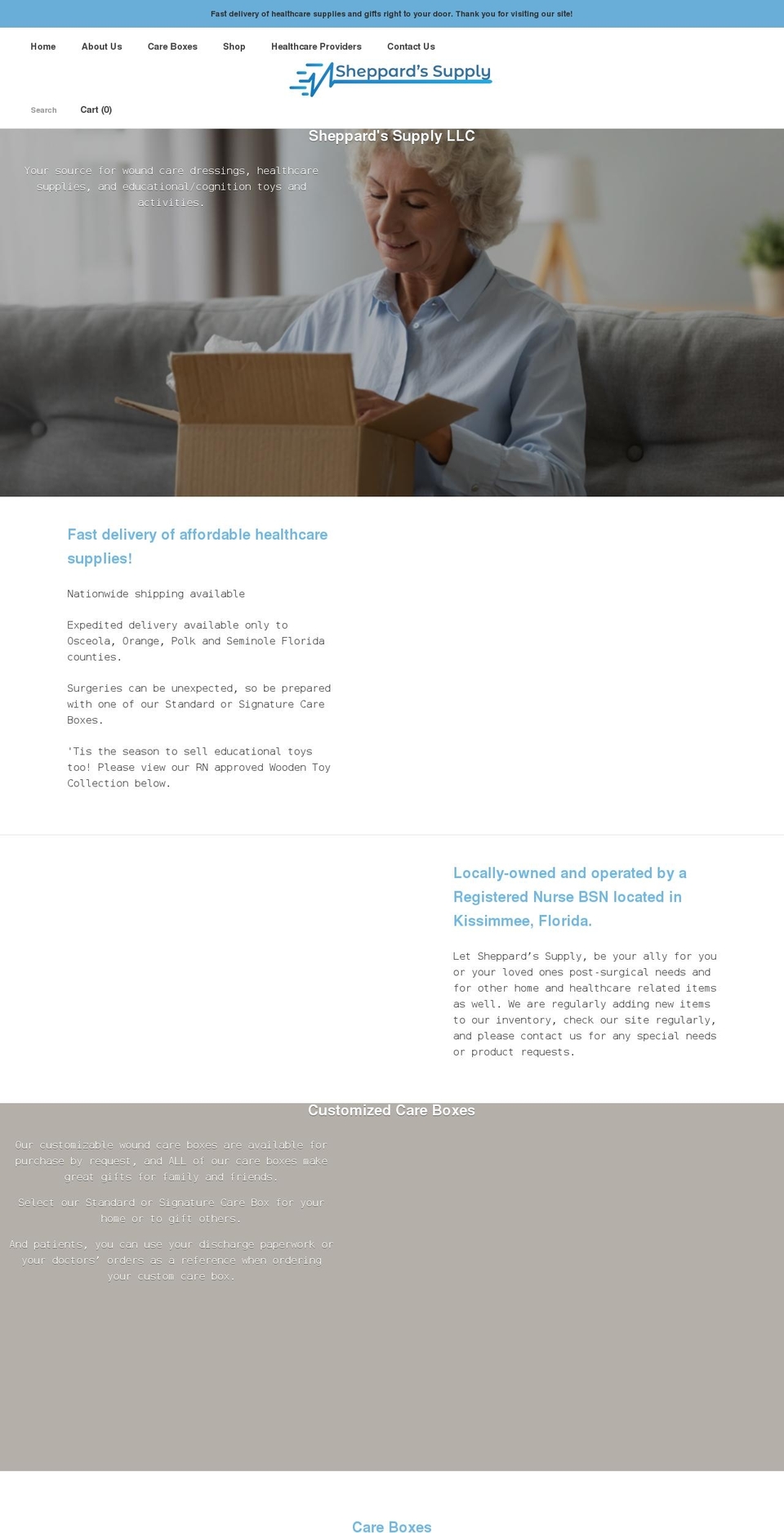 sheppardssupply.com shopify website screenshot