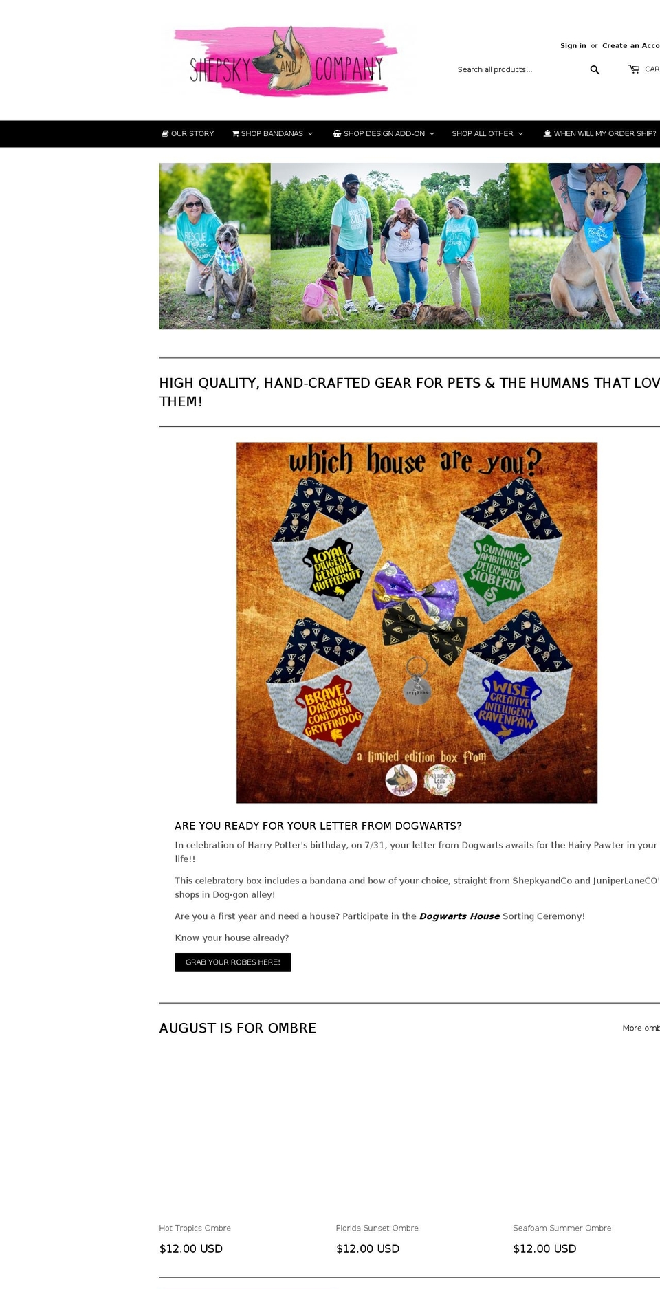 shepskyco.com — Shopify storefront screenshot
