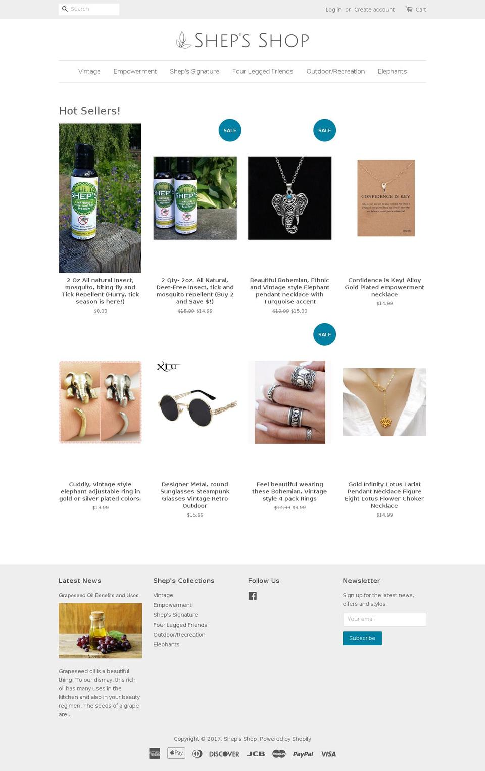 shepsshop.com shopify website screenshot