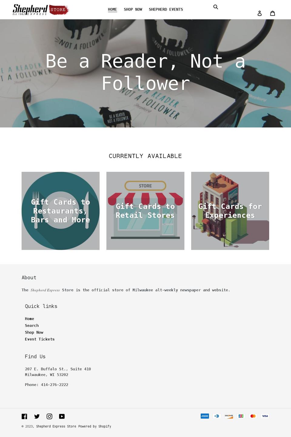 shepstore.com shopify website screenshot