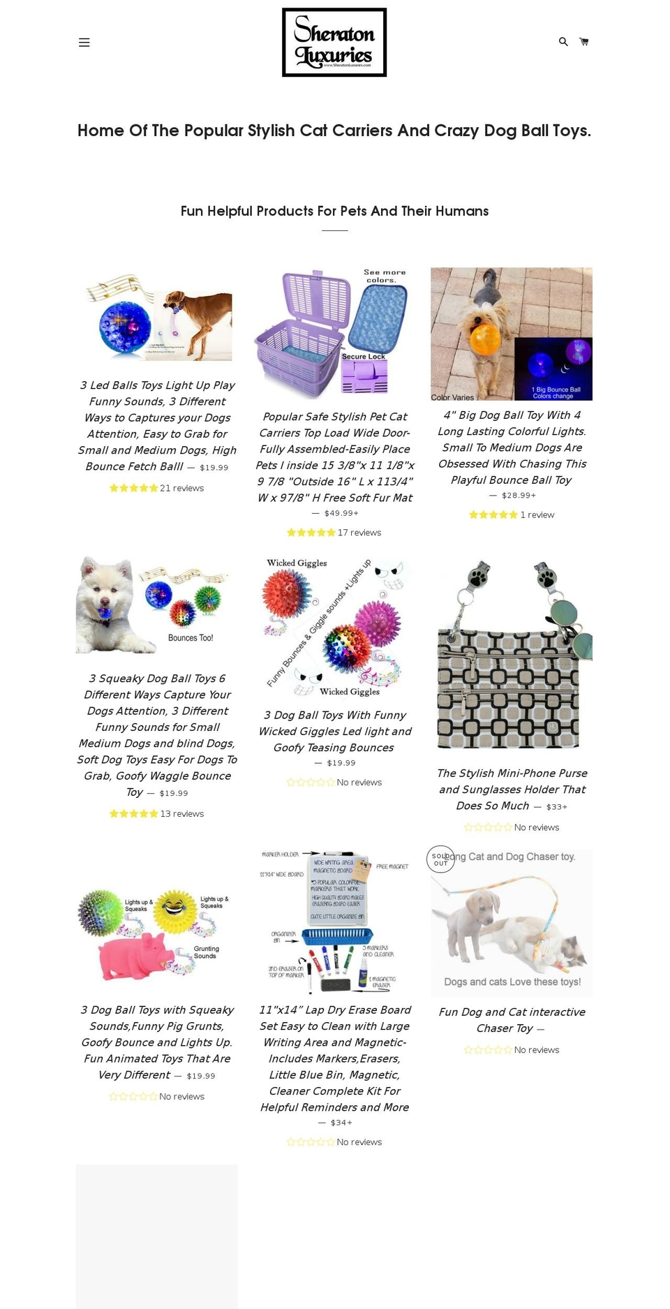 sheratonluxuries.com shopify website screenshot