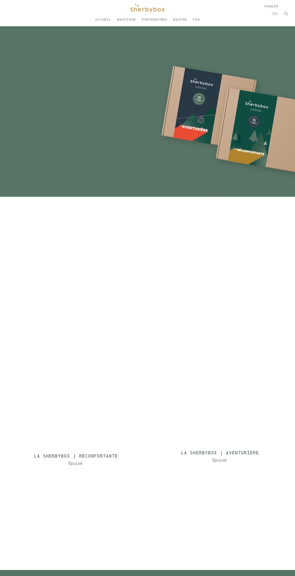 sherbybox.ca shopify website screenshot