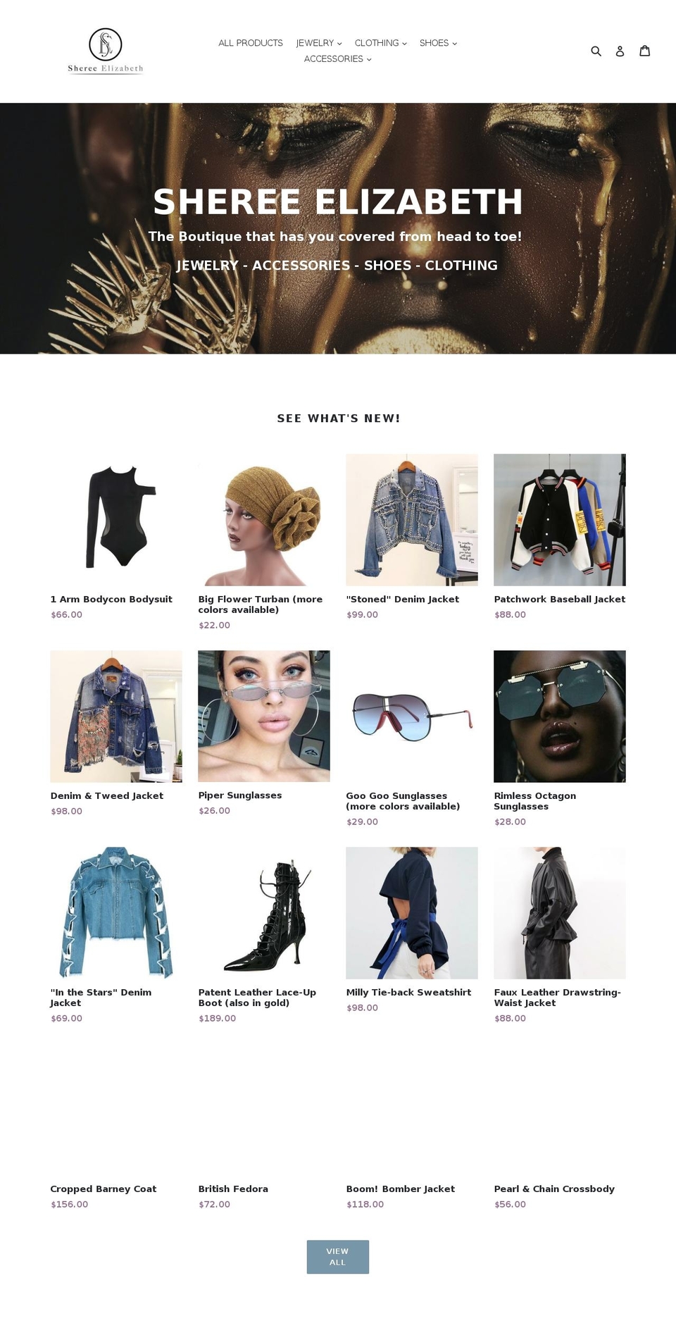 shereefletcher.com — Shopify storefront screenshot
