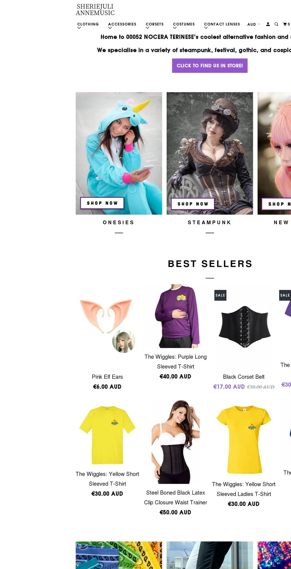 sheriejuliannemusic.com shopify website screenshot