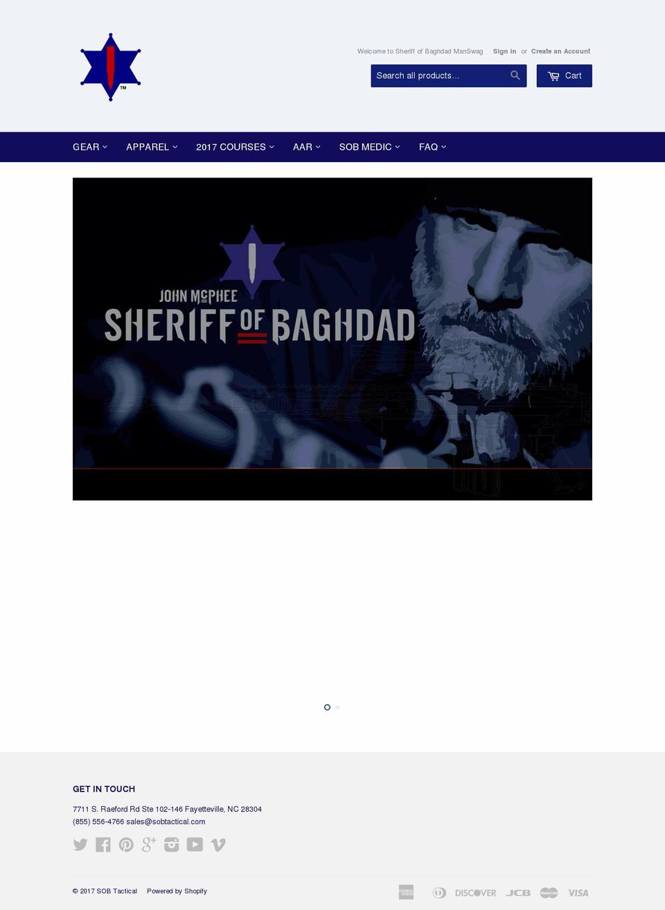 sheriffofbaghdad.com shopify website screenshot