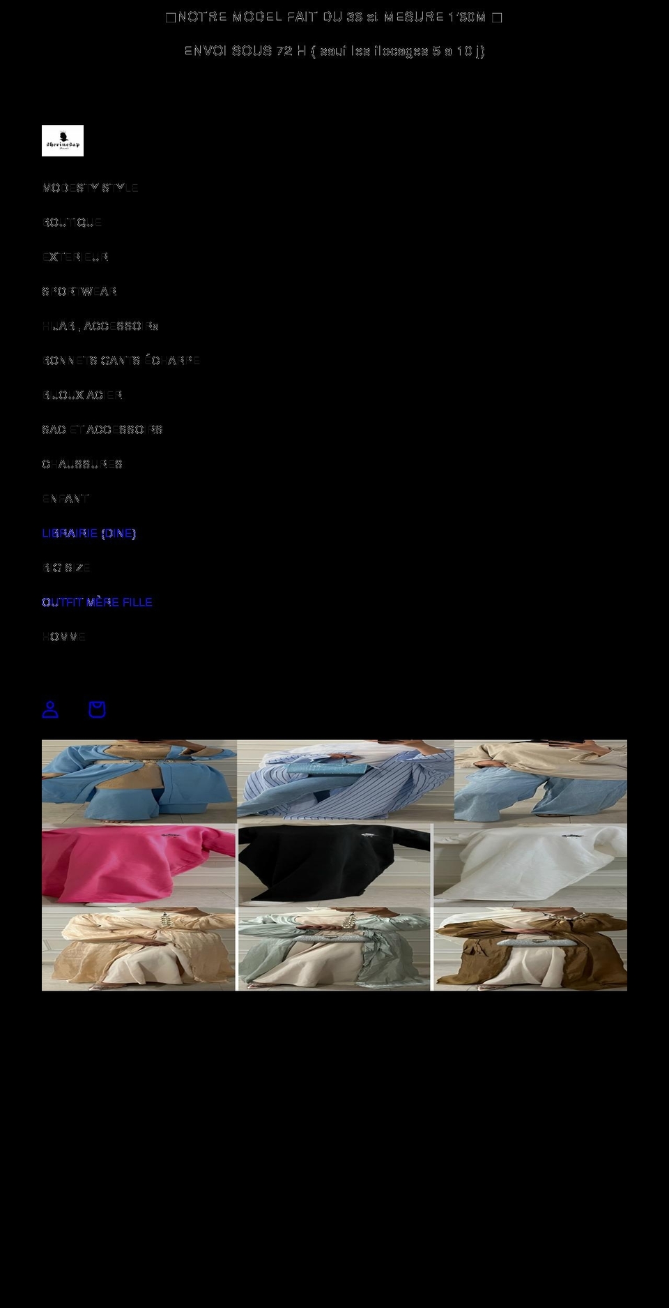 sherinesap.com shopify website screenshot
