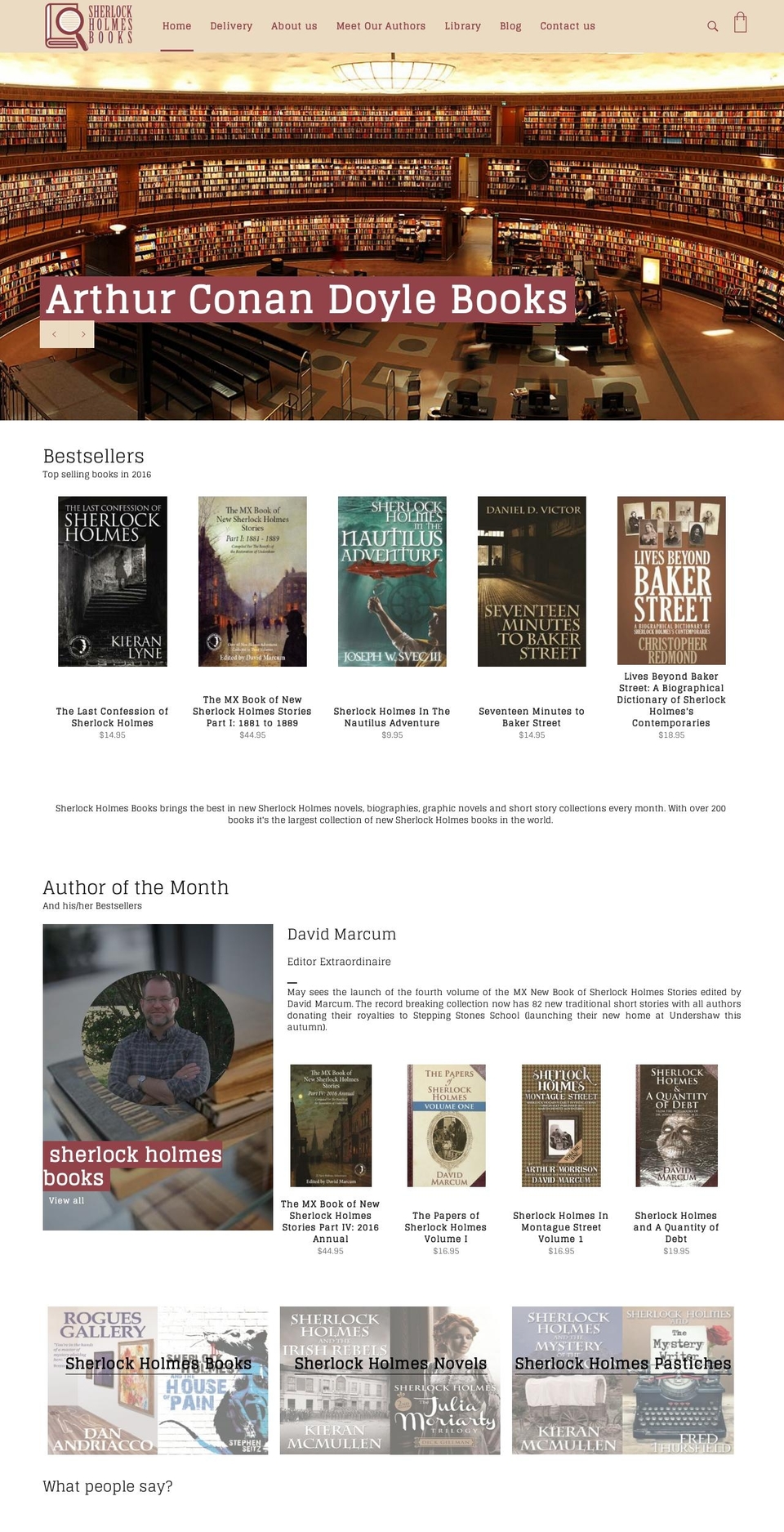 sherlockholmesbooks.com shopify website screenshot