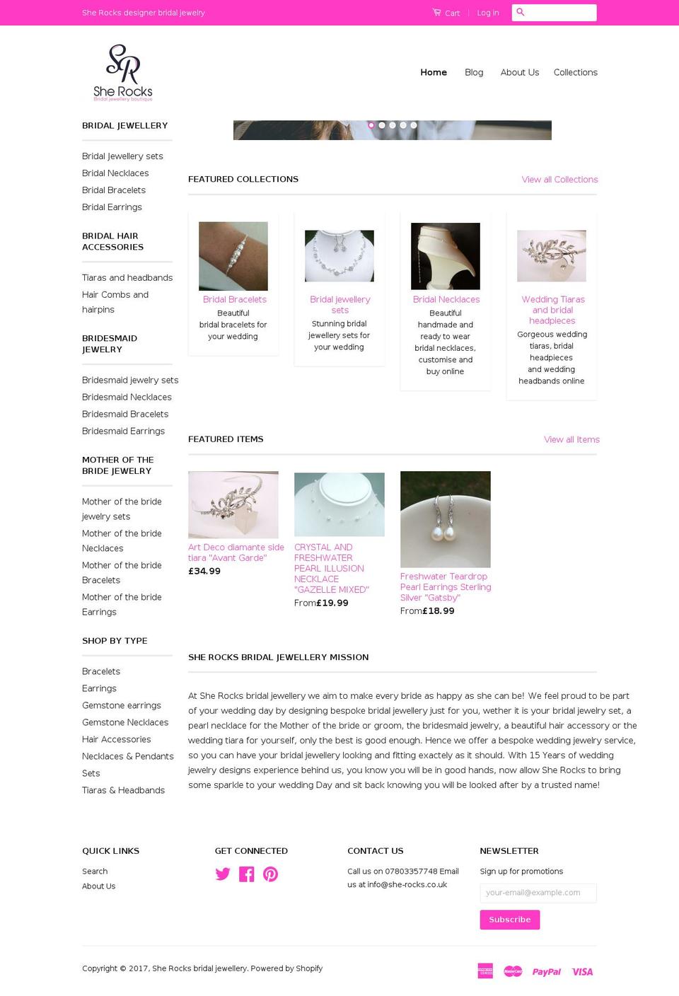 sherocksbridaljewellery.com shopify website screenshot