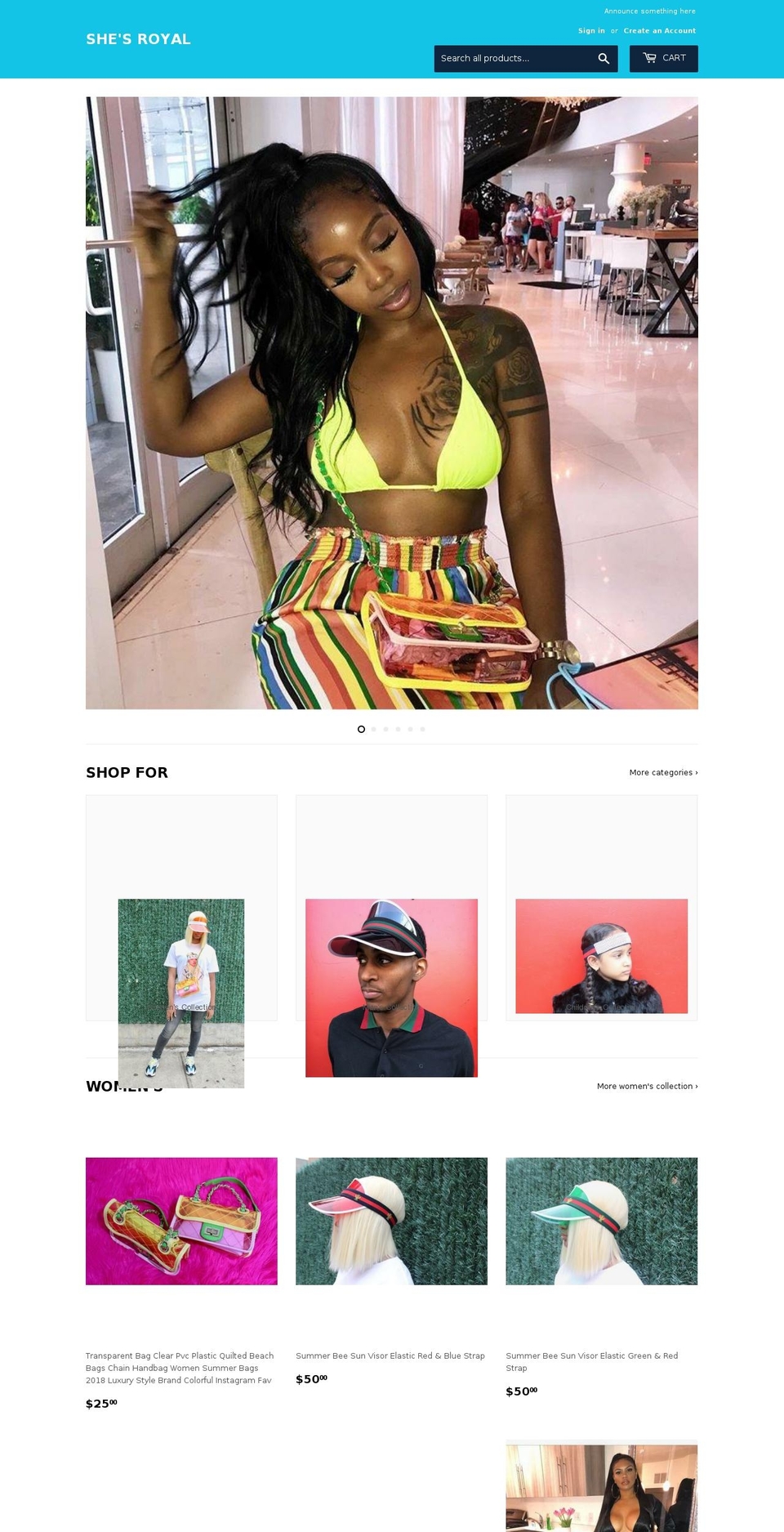 sheroyal.com — Shopify storefront screenshot