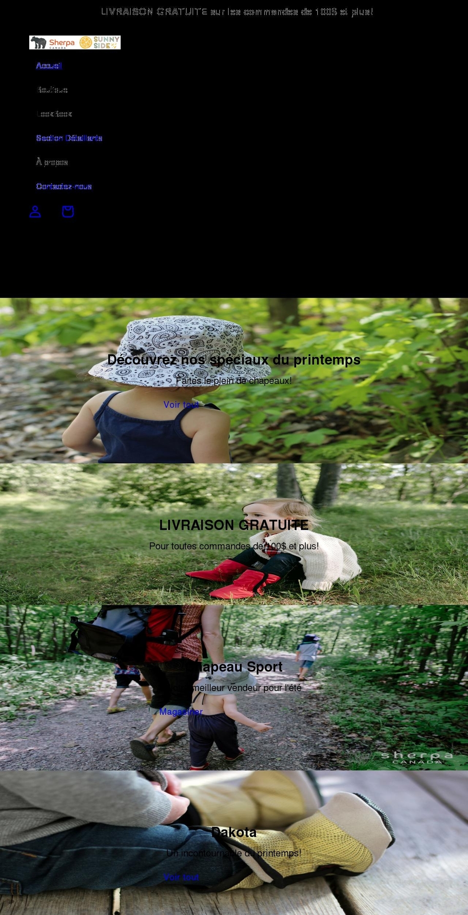 sherpacanada.com shopify website screenshot