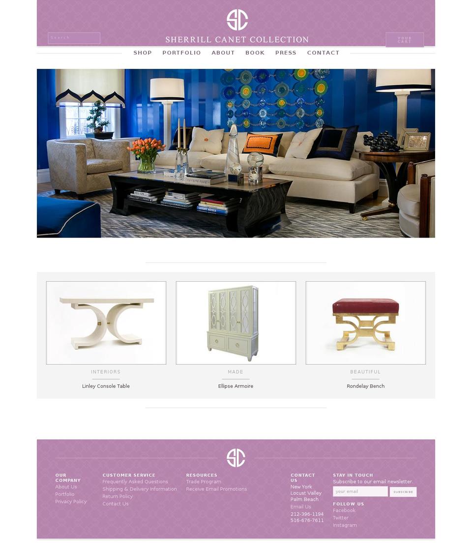 Sherrill Canet [AM] Shopify theme site example sherrillcanetcollection.com