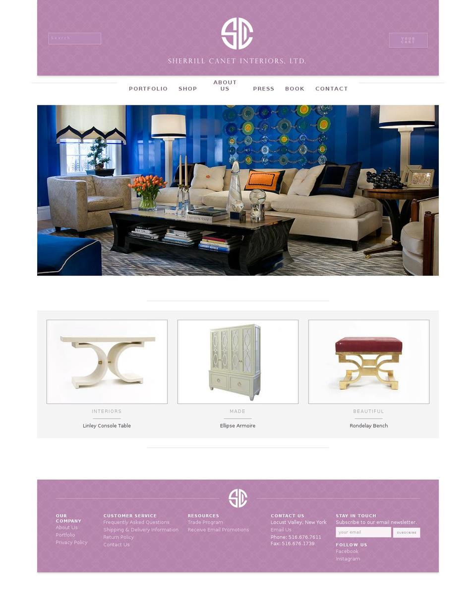 Sherrill Canet [AM] Shopify theme site example sherrillcanethome.com