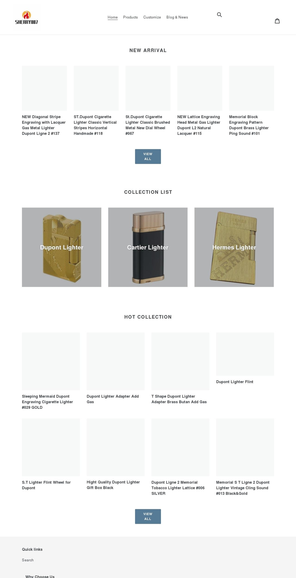 sherry007.com shopify website screenshot