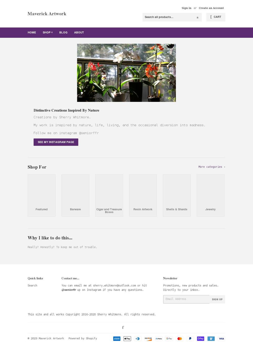 sherryandersonwhitmore.com shopify website screenshot