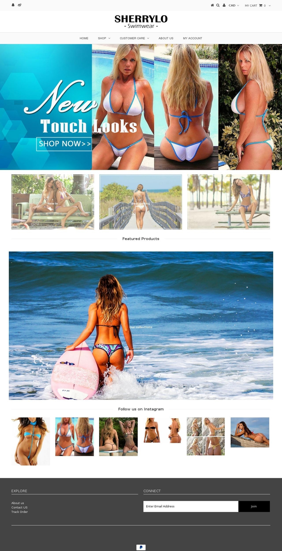 sherryloswimwear.com shopify website screenshot