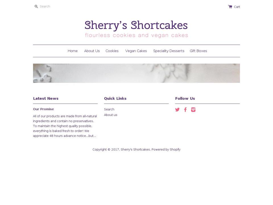 sherrysshortcakes.com shopify website screenshot
