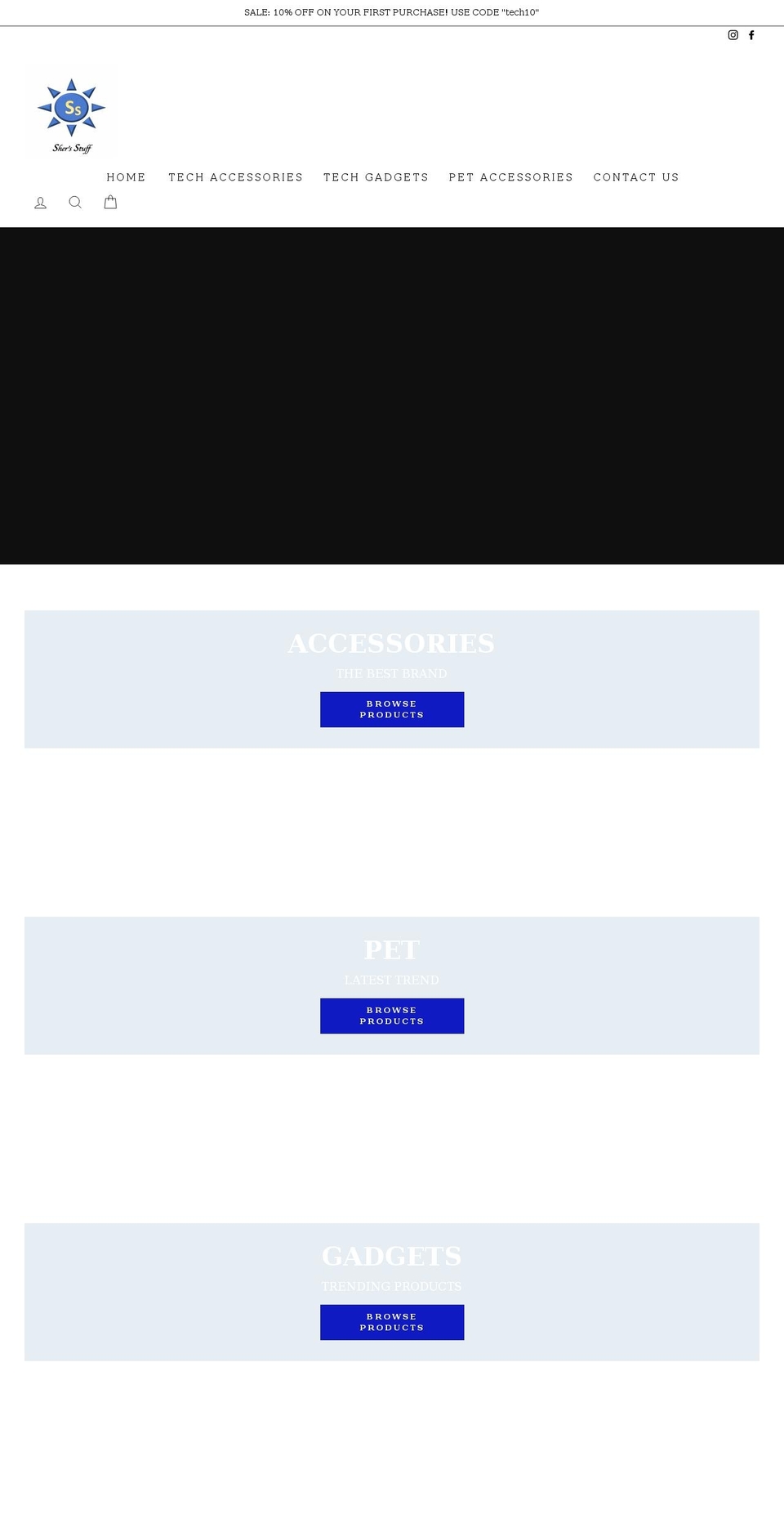 shersstuff.com shopify website screenshot