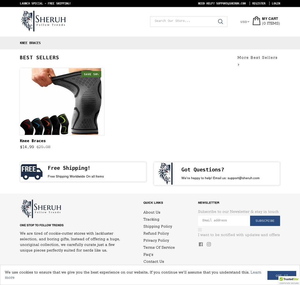 sheruh.com — Shopify storefront screenshot