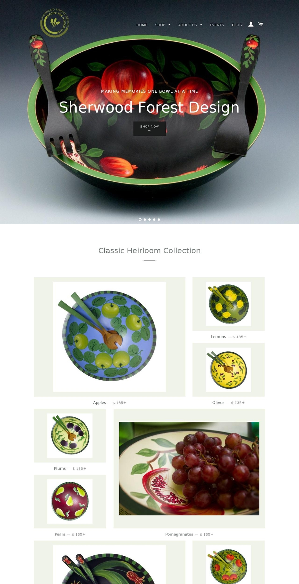 sherwoodforestdesign.com shopify website screenshot