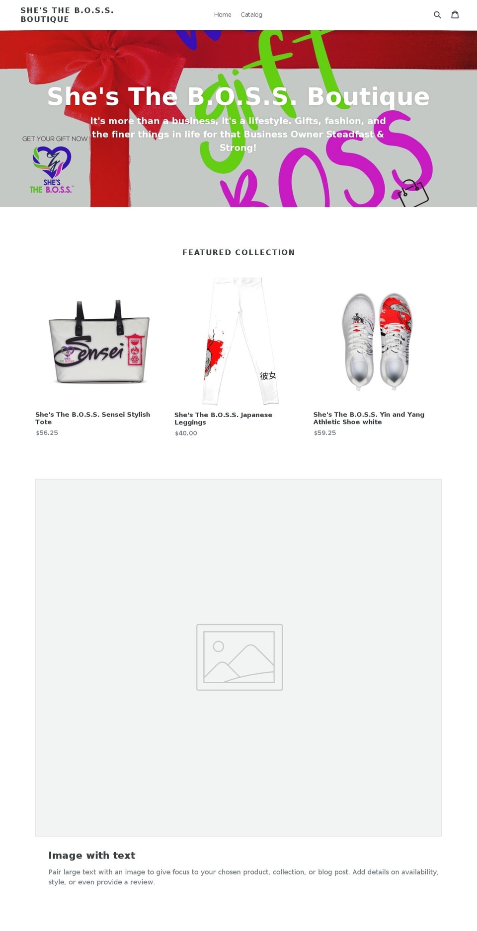 shes-the-boss.net shopify website screenshot