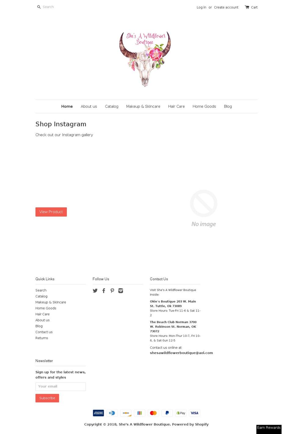 shesawildflowerboutique.com shopify website screenshot