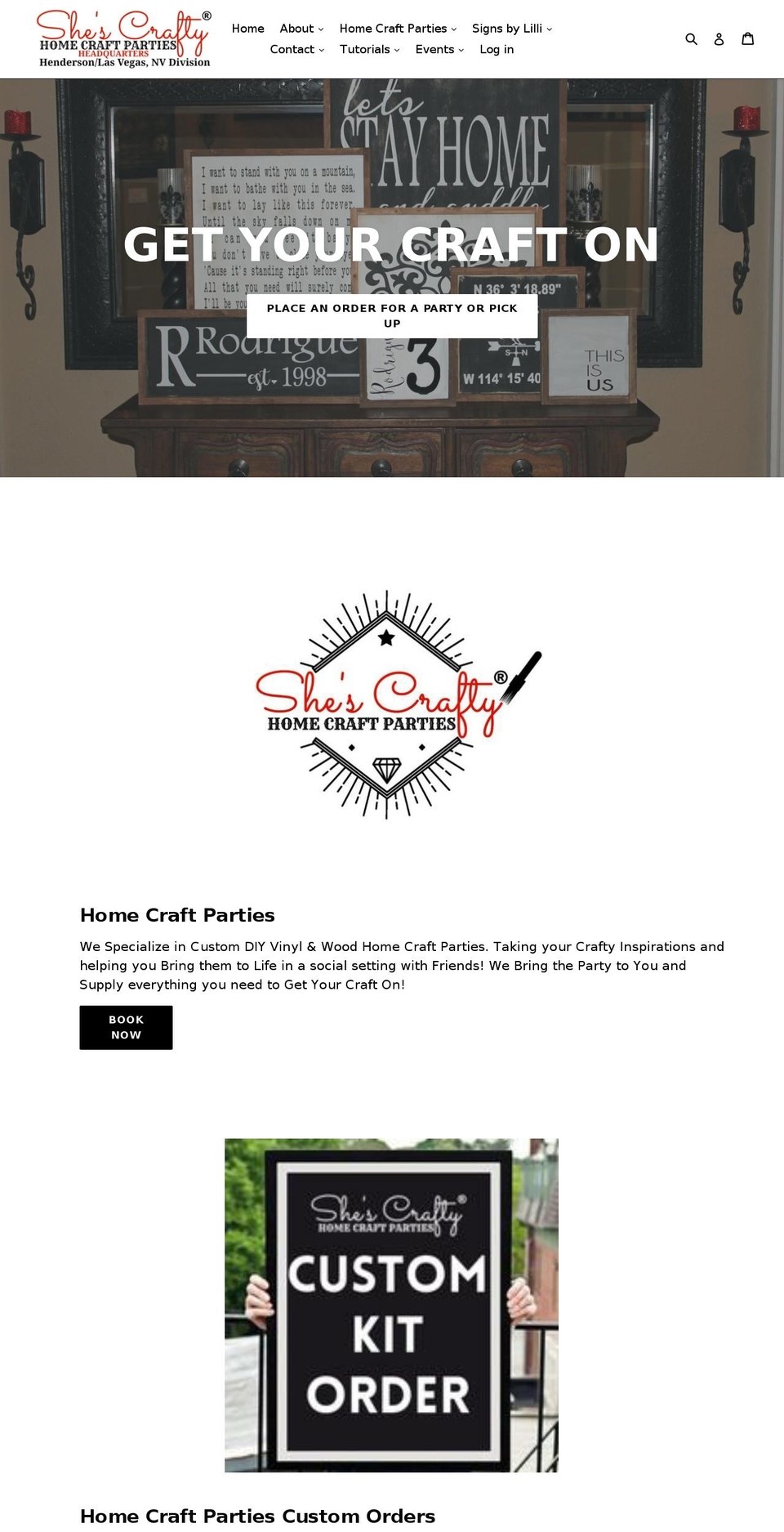 shescraftygirl.com — Shopify storefront screenshot