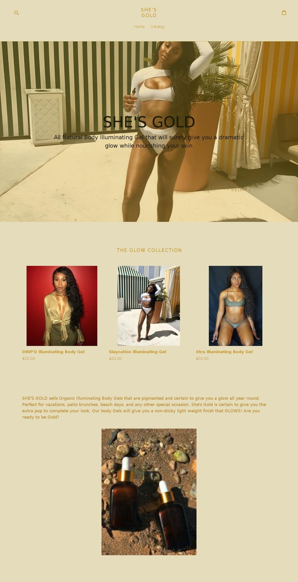 shesgold.com — Shopify storefront screenshot