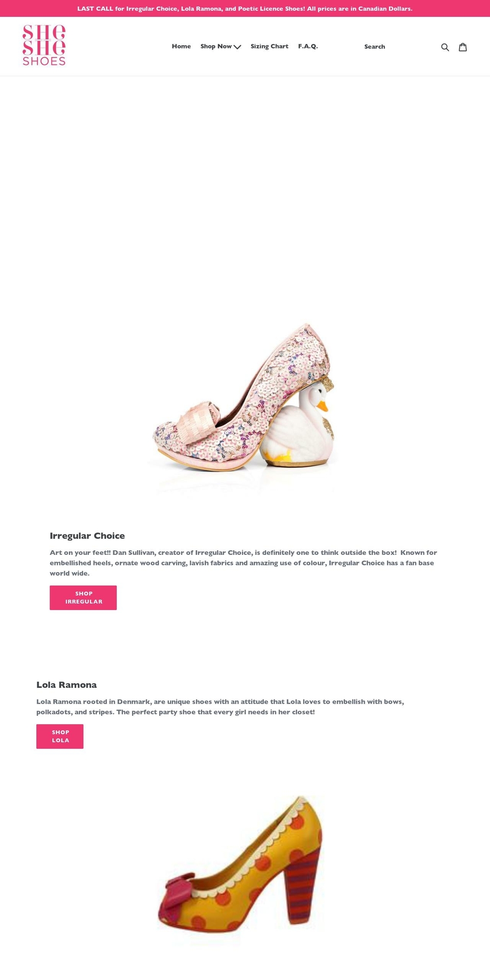 sheshevictoria.com — Shopify storefront screenshot