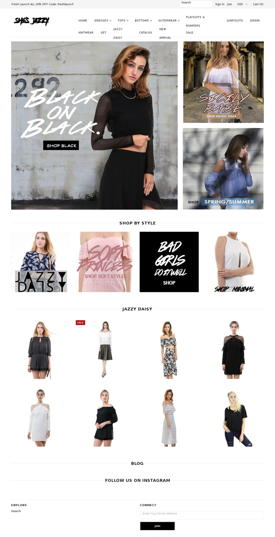 shesjazzy.com — Shopify storefront screenshot