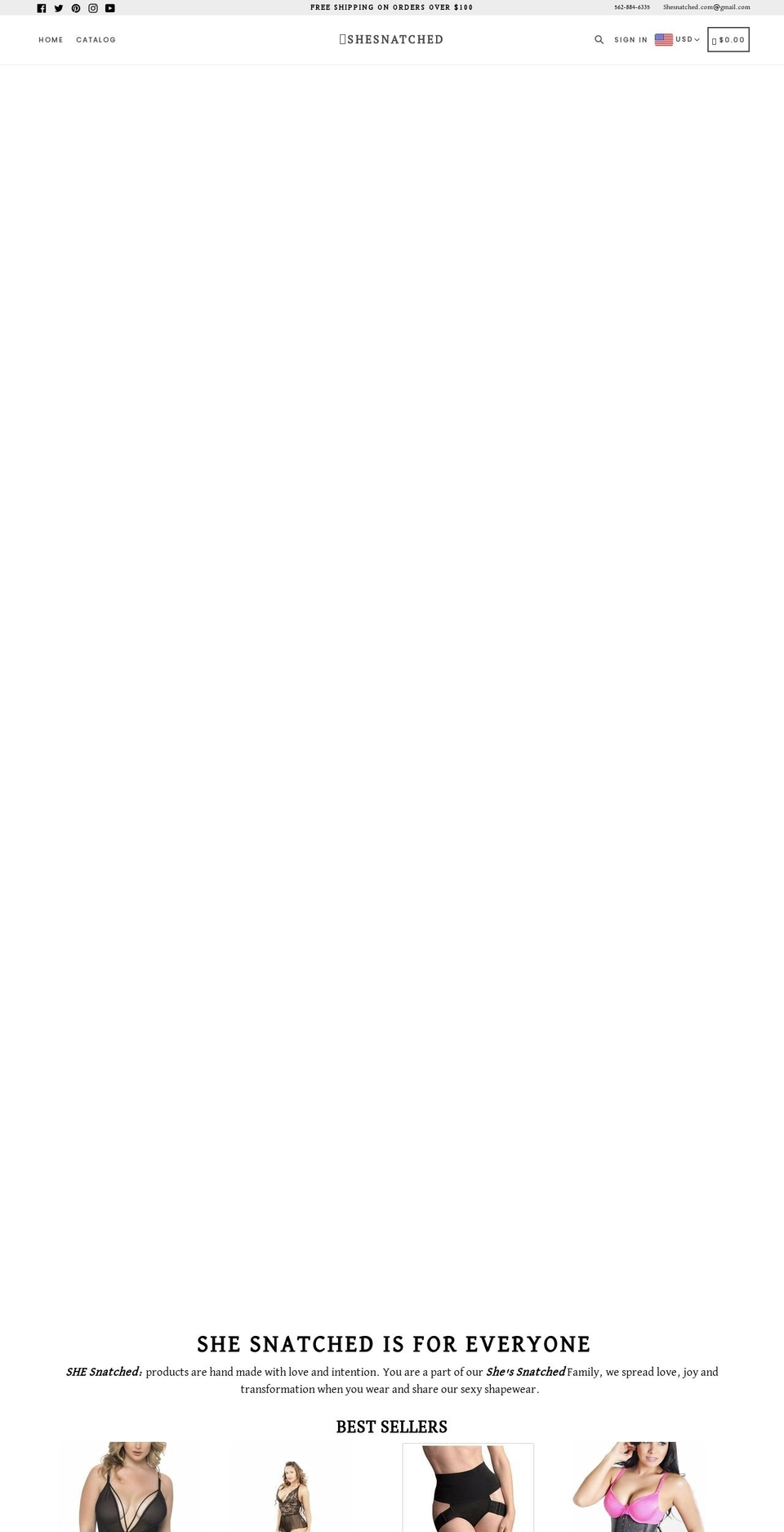 shesnatched.com shopify website screenshot