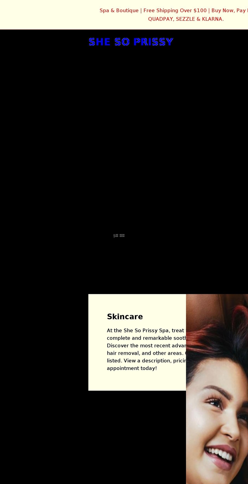 shesoprissy.com shopify website screenshot