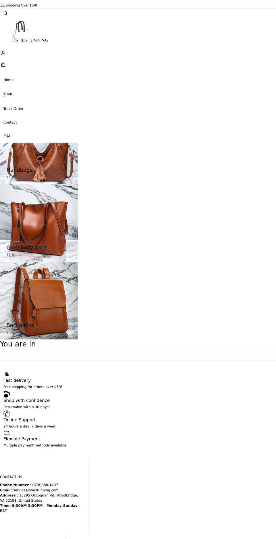 shestunning.com shopify website screenshot
