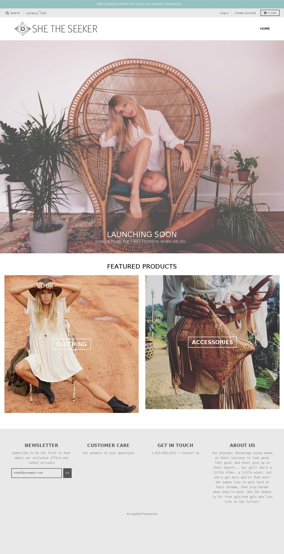 shetheseeker.com shopify website screenshot