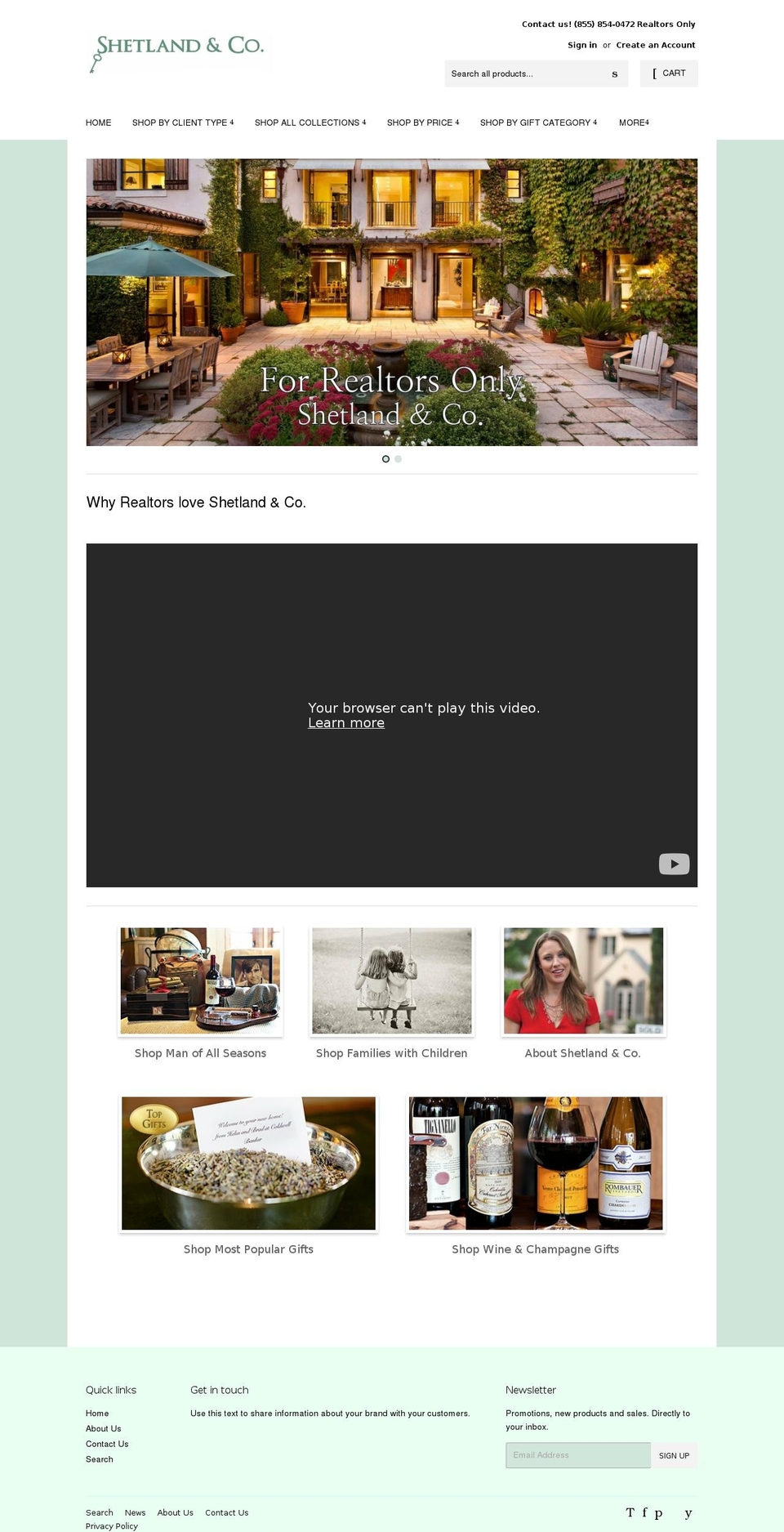 shetlandandco.com shopify website screenshot