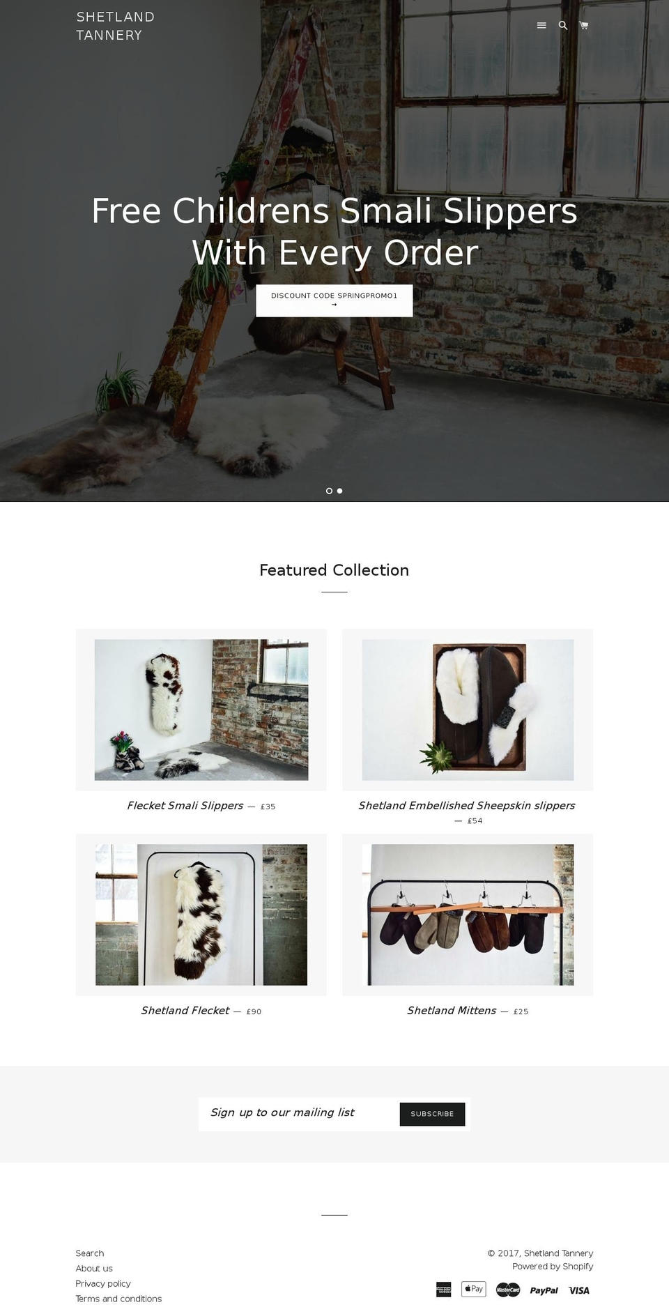 shetlandleather.com shopify website screenshot