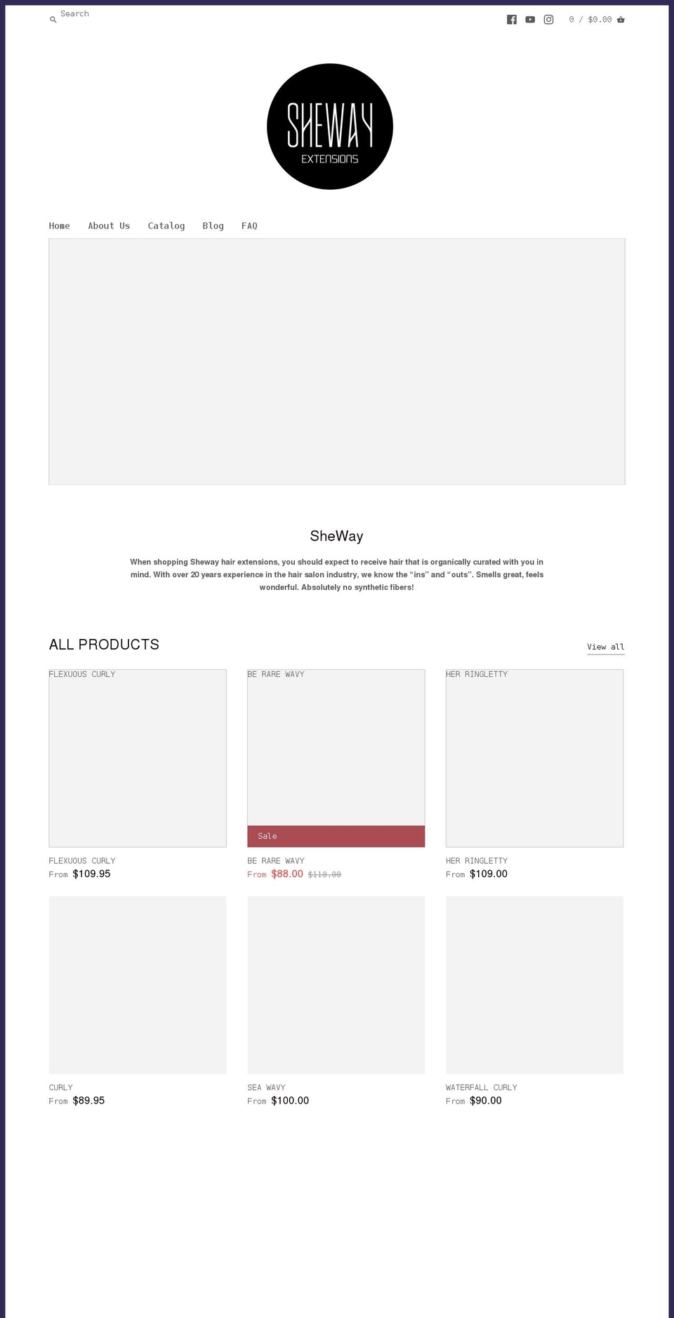 shewayhair.com shopify website screenshot