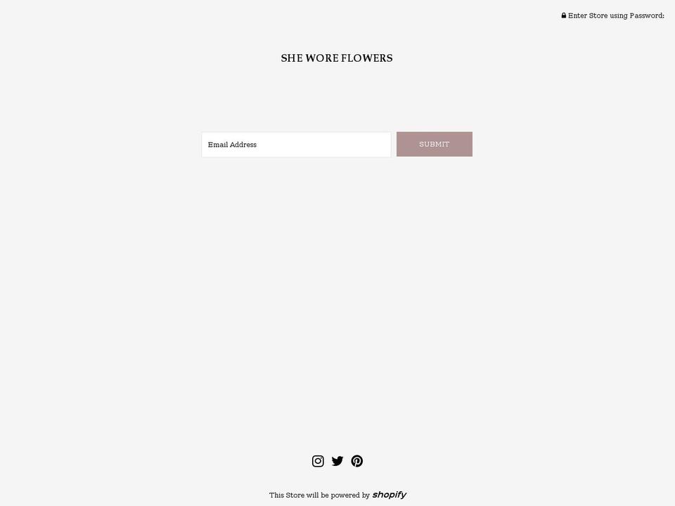sheworeflowers.com — Shopify storefront screenshot