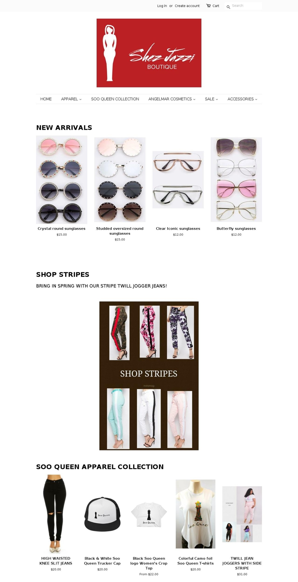 shezjazzi.com shopify website screenshot