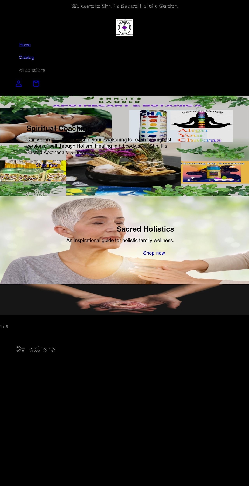 shhitssacred.org shopify website screenshot