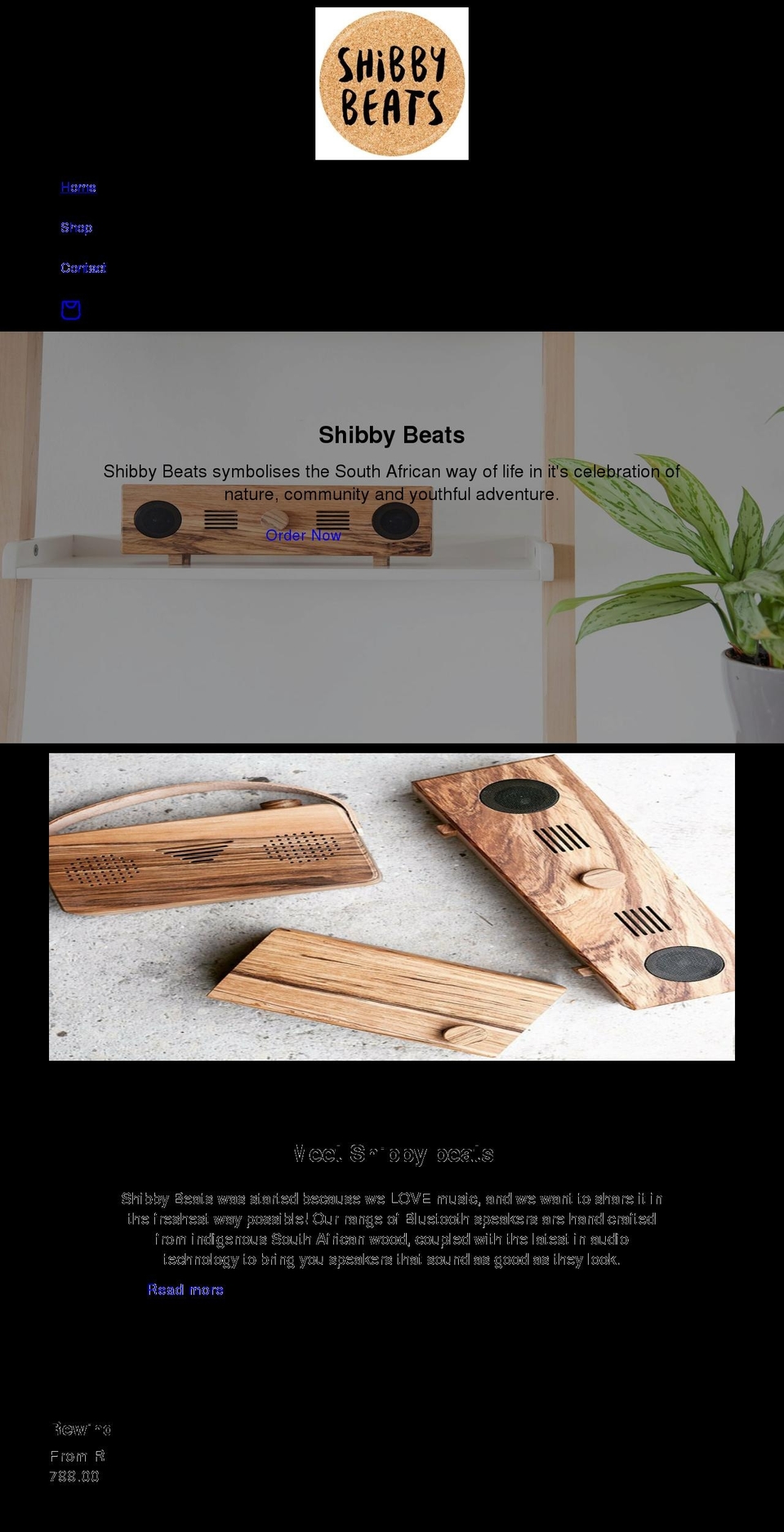 shibbybeats.com shopify website screenshot