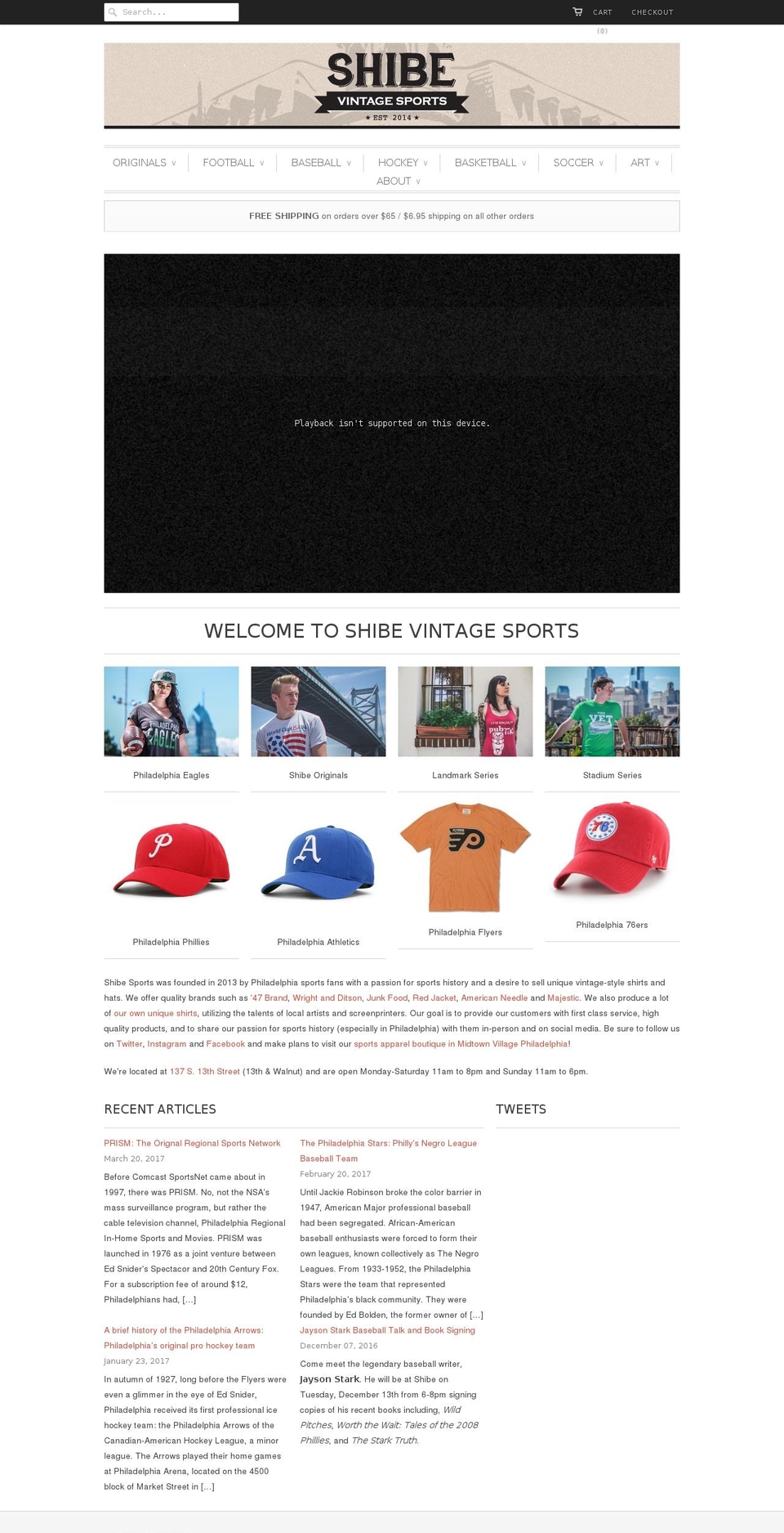 shibevintage.com shopify website screenshot