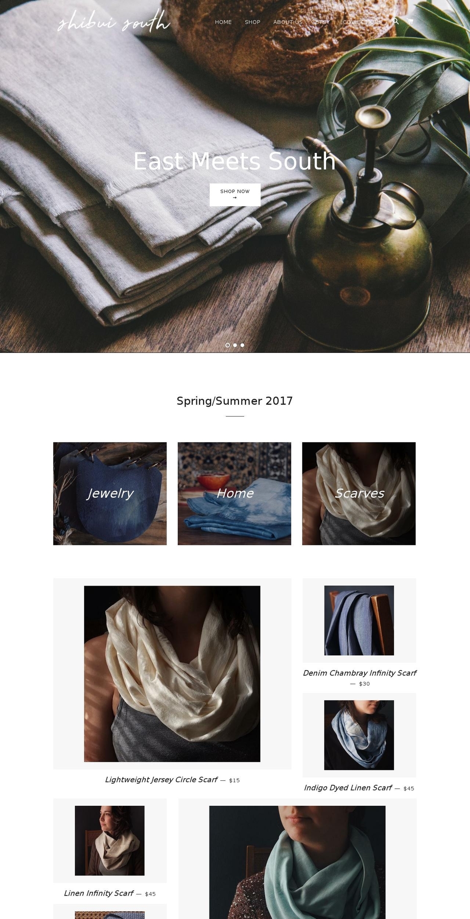 shibuisouth.com shopify website screenshot