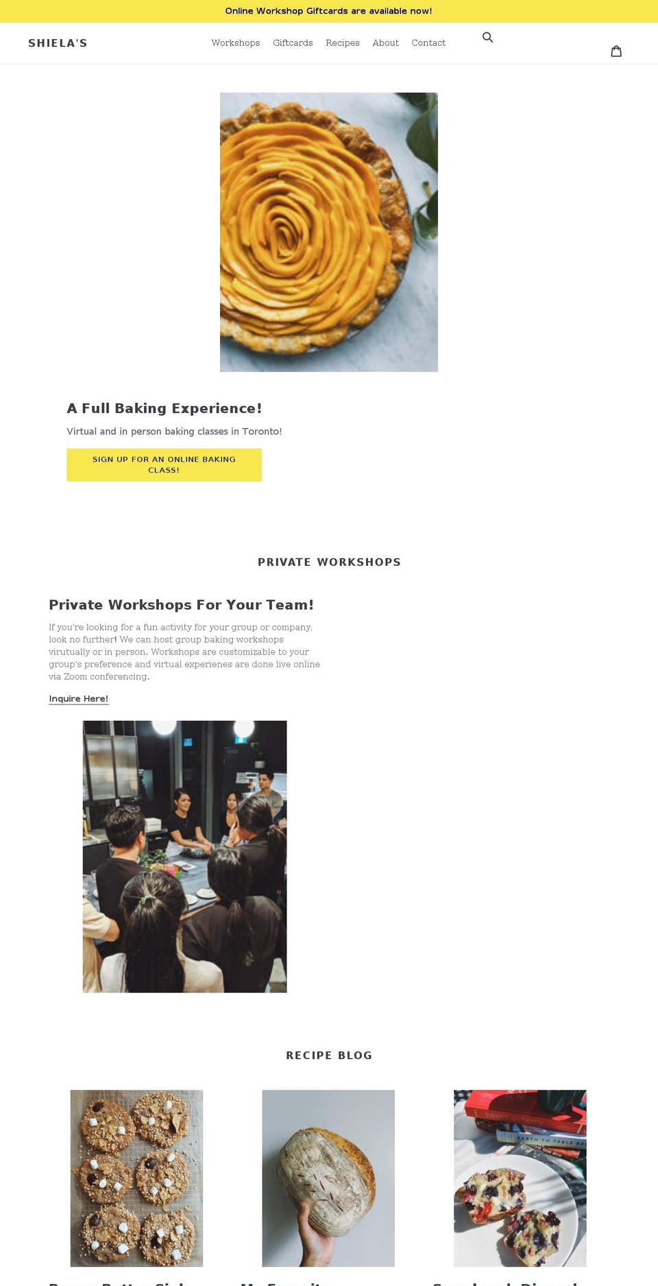shielas.ca shopify website screenshot